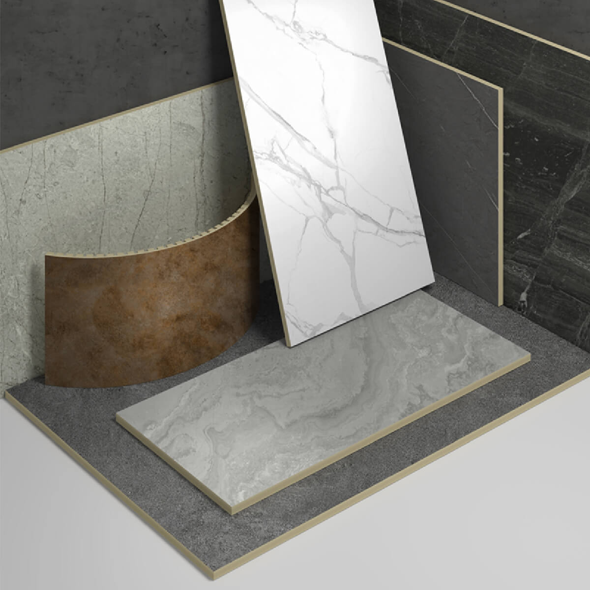 Premium stone grain series finishes